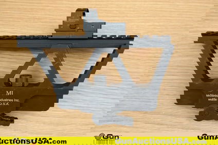 Burris, Midwest Industries Sight, Rail Mount. Very Good. One Red Dot Sight, and One AK Rail Mount. .