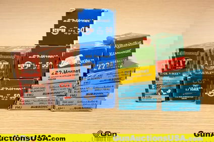 S&B, CCI, PPU, Etc .17 HMR, .300 BLK, .22 HORNET Ammo. Approx. 550 Total Rds; 200 Rds of .17 HMR,