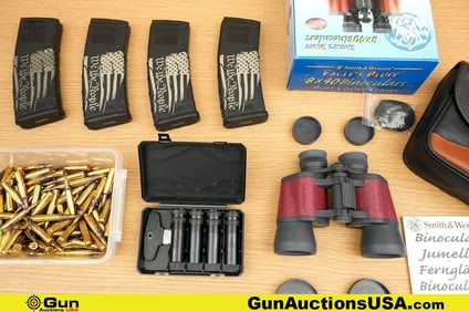 S&W, Magpul, Etc Eagles Bluff Ammo, Mags, Accessories, Etc. Approx. 100 Rds of 5.56 Green Tip, Four