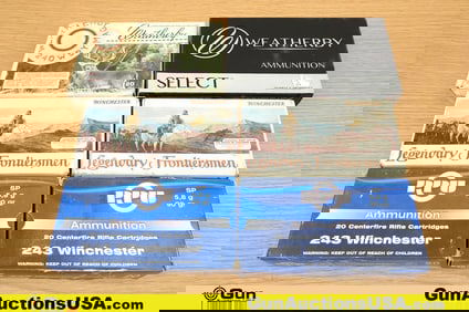 PPU, WIN, Weatherby Legendary Frontiersman, Etc 240 WBY MAG, 38-55 WIN, 243 WIN Ammo. 120 Total Rds;