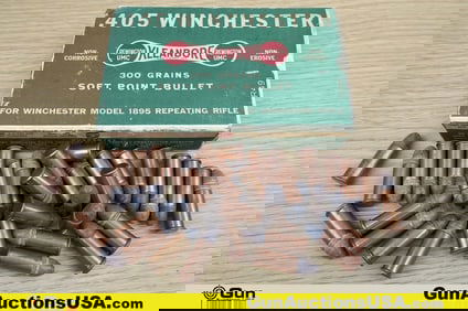 WIN, Etc .405 WIN, .38 RF Ammo. Approx. 37 Total Rds; 20 Rds of .405 WIN and 17 Rds of .38 RF..