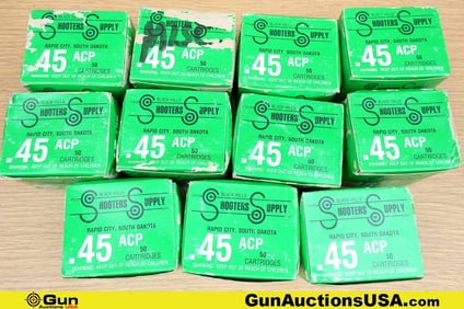 Black Hills .45 ACP Ammo. Approx 550 Rds of .45 ACP Assorted Grain and Type.. (79963) (GSCV78)