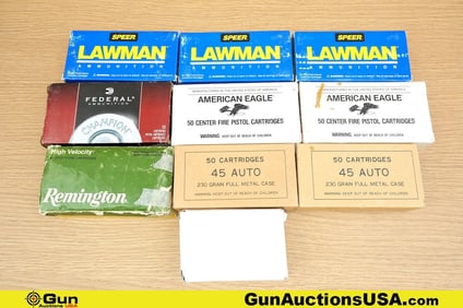 Lawman, FED, Surplus, Etc .45 AUTO Ammo. Approx. 500 Rds of .45 AUTO Assorted Grain and Type..