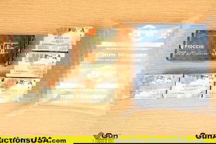 Wolf, Fiocchi, PPU 7.62x39 MM, 7MM MAUSER, 7.62x25 TOK Ammo. 230 Total Rds; 100 Rds of 7.62x39 MM