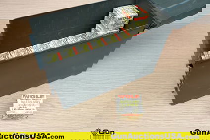 Wolf Military Classic 7.62x39 MM Ammo. 420 Total Rds of 7.62x39 MM 124 GR FMJ. Includes Medium Metal