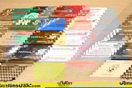 Winchester, UMC, Blazer, Etc. .38 Special Ammo. Approx. 820 Rds of Assorted .38 Special . (80517)