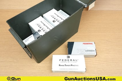 Federal 9MM LUGER Ammo. Approx. 515 Rds. Includes Metal Ammo Can. . (80534) (GSCV75)