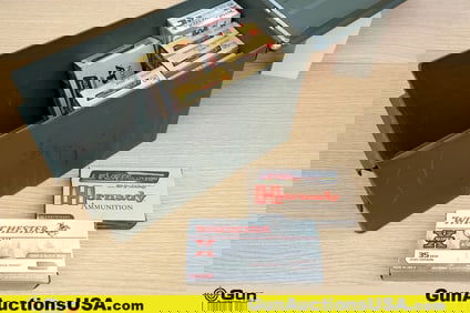 Hornady, Winchester .35 REM Ammo. Approx. 180 Rds. Includes Metal Ammo Can. . (80536) (GSCU19)