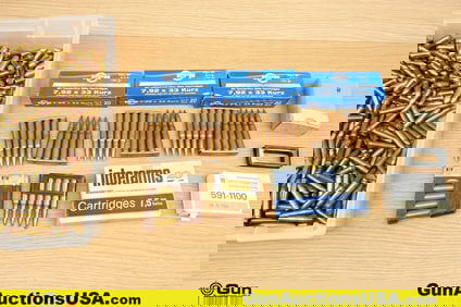 PPU, Interarms, Etc. 7.92x33, 7.9 MM, .30 CARBINE, .45 AUTO, 7.5 SWISS, 6.5x52 Ammo. Approx. 520 Rds