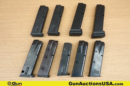 Ramline, Beretta, Mecgar .40 S&W, .380 Magazines . Good Condition. Eight in Total Magazines; Seven