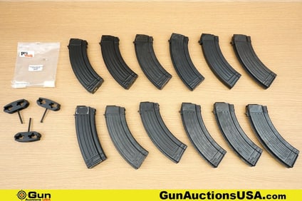 ProMag, Etc AKM/AK47 7.62x39 MM, 5.56 MM Magazines. Good Condition. Twelve Total 30 Rd Steel