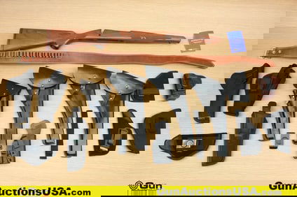 Winchester, S&W, Etc. Holsters, Stock, Etc. . Good Condition. Assorted Leather and Nylon Holsters,