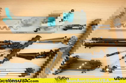 LOCAL PICK UP ONLY, Bushnell, Lohman, Etc Accessories. Fair Condition. Two Shooting Sleds, Two