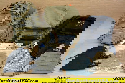 Maxpedition, 511, Etc. Back Packs, Thigh Rigs. Excellent. Three Tactical Nylon Back Packs, and Four