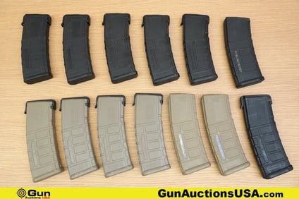 Magpul, VISM, POF, Etc. 5.56 Magazines. Good Condition. Thirteen 30 Rd, 5.56 P Mags. . (79850)