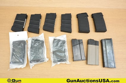 Armalite, H7K, Magpul, Etc. .308 BATTLE RIFLE MAGS Magazines. Very Good. 12 Assorted Magazines; One