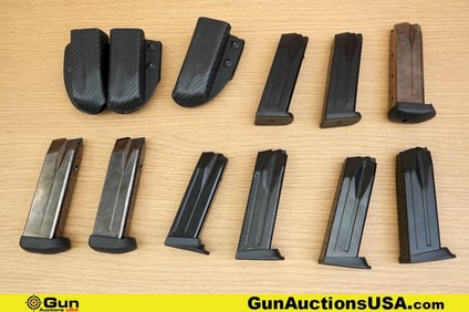 FN USA, H&K .45 Auto, .40 S&W Magazines, Carriers. Very Good. Five USP .45 Auto Mags, Three FNX .45
