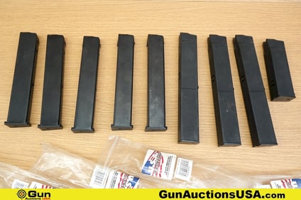 Cobray, USA Magazines, Etc. 9MM Magazines . Very Good. Nine Magazines in Total; Four Polymer Cobray