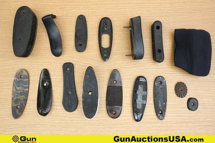 Choate, Pachmayr, Remington, Etc. Butt Plates, Etc. . Good Condition. 14 Assorted Butt Plates and