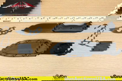 KA-BAR, Emerson BK-2, La Griffe - BLK Knives. Very Good. One Fix Blade Camp Knife Features Overall