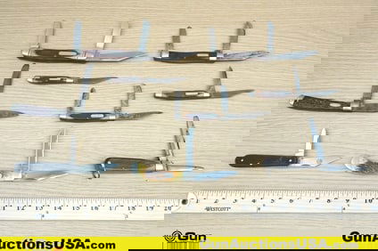 Case, Imperial, Craftsman, Etc Old Timer, Etc Folding Knives. Good Condition. Nine Assorted Folding