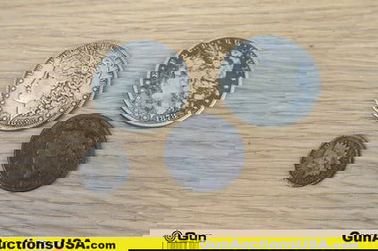 0 U.S. Currency. Four Total Coins; One 1905 Indian Head Cent, One 1826 Liberty Head Large Cent, One