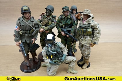21st Century Toys Action Figures. Very Good. Six 12" Tall Desert Storm Era Themed Action Figure