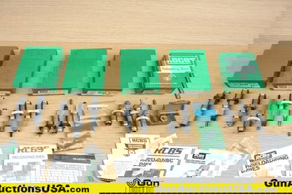 RCBS .308/.307 WIN, 30-06 SPRNG, 7.62x54R RUSS, 9 MM Reloading Supp.. Five Die Sets in Total; Two