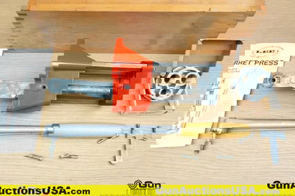 Lee Turret Press. Good Condition. One Reloading, Turret Press, with Spare Turret. Includes Hardwood