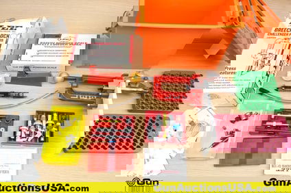 Lee, MTM, Etc 90588, Etc Reloading Equip.. One Breech Lock Challenger Press, One Powder Scale, Two