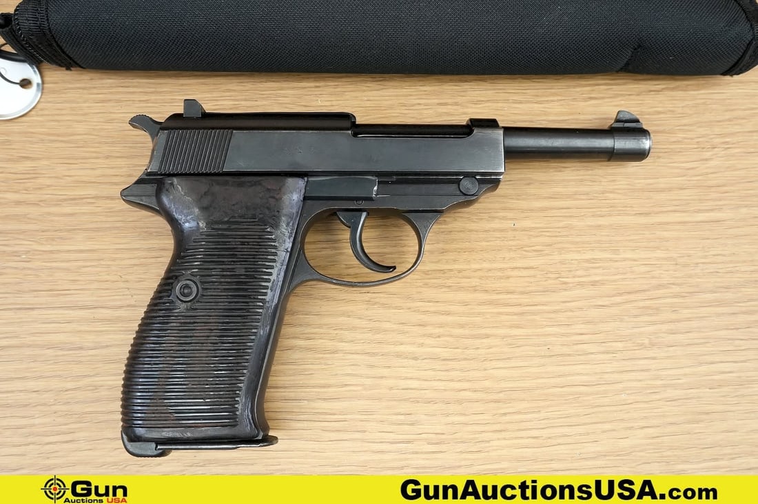Mauser/ Walther P38 9mm ALL MATCHING NUMBERS Pistol. Good Condition. 4.75" Barrel. Shiny Bore, Tight: Mauser/ Walther P38 9mm ALL MATCHING NUMBERS Pistol. Good Condition. 4.75" Barrel. Shiny Bore, Tight Action Semi Auto ALL MATCHING NUMBERS! 1942 MANUFACTURE DATE. WAFFEN STAMPS on Frame, Slide and Tri