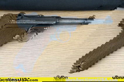 ERFURT P08 9mm ALL MATCHING NUMBERS Pistol. Good condition, Normal Handling Marks, Scattered