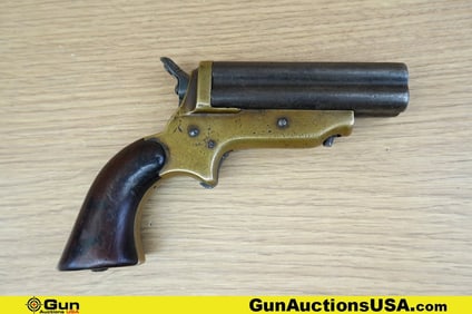 SHARPS 4-BARREL .25 Cal. Pistol . Good Condition, Normal Handling Marks. 3" Barrel. Dark Bore