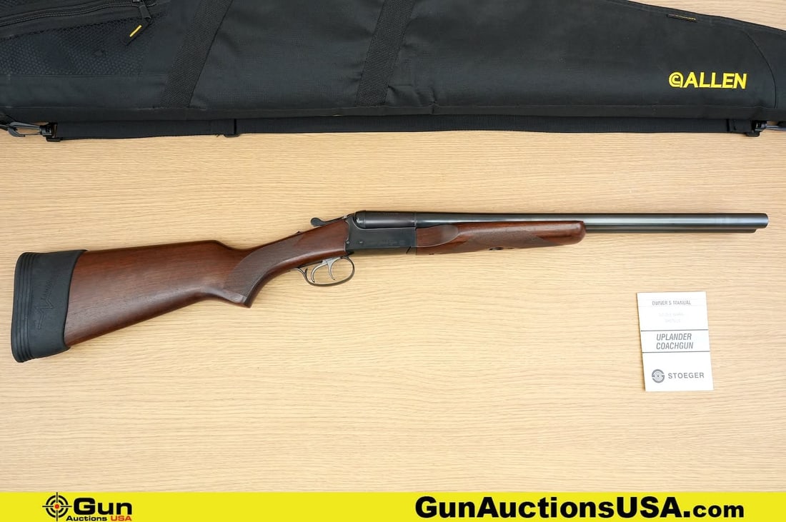 E.R. Amantino/STOEGER COACH GUN 12 ga. Shotgun. Very Good. 20" Barrel. Shiny Bores, Tight Action: E.R. Amantino/STOEGER COACH GUN 12 ga. Shotgun. Very Good. 20" Barrel. Shiny Bores, Tight Action Break Action SXS A robust, break-action 12-gauge shotgun featuring Blued Dual barrels, Checkered Wood S