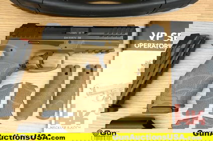 H&K VP9 9X19 Pistol. Very Good. 4" Barrel. Shiny Bore, Tight Action Semi Auto Features FDE Polymer