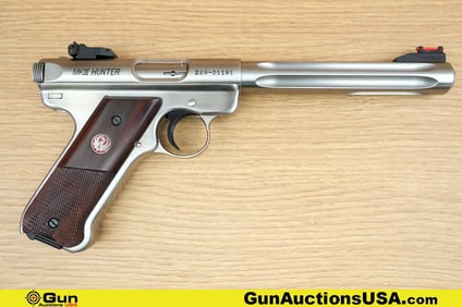 Ruger MK III HUNTER TARGET .22 LR APPEARS UNFIRED Pistol. Very Good. 6 7/8" Barrel. Shiny Bore,