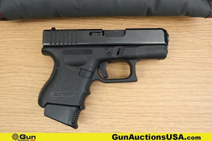 Glock 39 .45 GAP Pistol. Excellent. 3.5" Barrel. Shiny Bore, Tight Action Semi Auto Features a Fixed