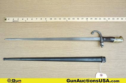 French Surplus 1874 COLLECTOR'S Bayonet. Very Good. Model 1874 Gras Rifle Bayonet. MATCHING NUMBERS