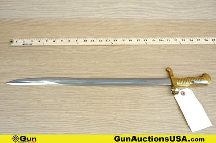 Indian Surplus COLLECTOR'S Rifle Bayonet. Very Good. Appears to be a Sharps Rifle Bayonet. India
