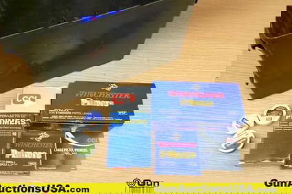 Winchester, CCI, Etc. PRIMERS. 200 Large Rifle Primers, Approx. 600 Percussion Caps, Approx. 800