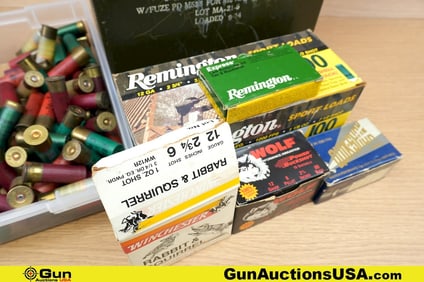 Wolf, Winchester, Etc. 12 Ga. Ammo. Approx 265 Rds. Includes Large Metal Ammo Can. . (80090)