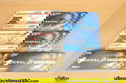 Federal, Winchester 270 WSM, 30.06 Ammo. 116 Rds in Total; 40 Rds of .270 WSM, 76 Rds of 30.06.