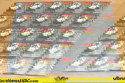 Wolf 7.62x39 Ammo. 500 Rds of 122 Gr. FMJ. . (80007) (GSCU18)