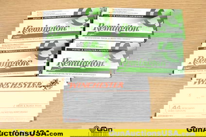 Winchester, Remington .44 REM MAG Ammo. 244 Rds of Assorted .44 Rem Mag. . (80013) (GSCU27)