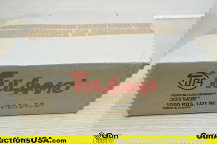 Tulammo .223 REM Ammo. 1000 Rds 55 Gr, FMJ . (80624) (GSCV64)