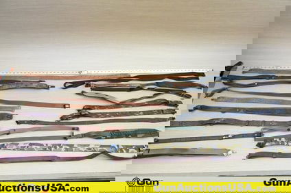 Hunter, Torel, Etc. Slings. Good Condition. Approx. 20 Assorted Leather and Nylon Adjustable Gun