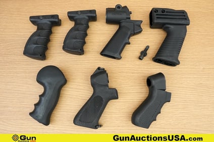 Mesa Tactical, Tapco, Fab Defense, Etc. Grips. Good Condition. Seven Assorted Grips; Four Shotgun