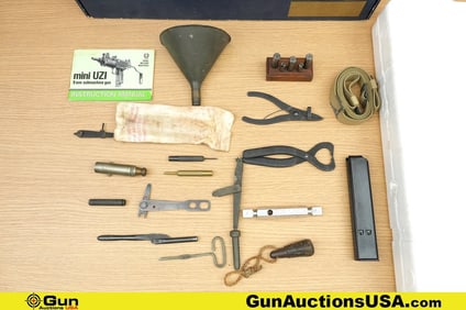 IWI, US Surplus, Etc. . Very Good. One UZI Box with Uzi Sling, Uzi 9MM Mag and Approx. 20 Assorted