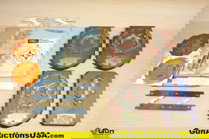 U.S. Surplus, Etc. Plaques, Etc. . Good Condition. Four Plaques, One Set of Navigation Compass