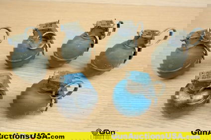 U.S. Surplus Grenades. Good Condition. Six Practice INERT Grenades. . (80581) (GSCN81)